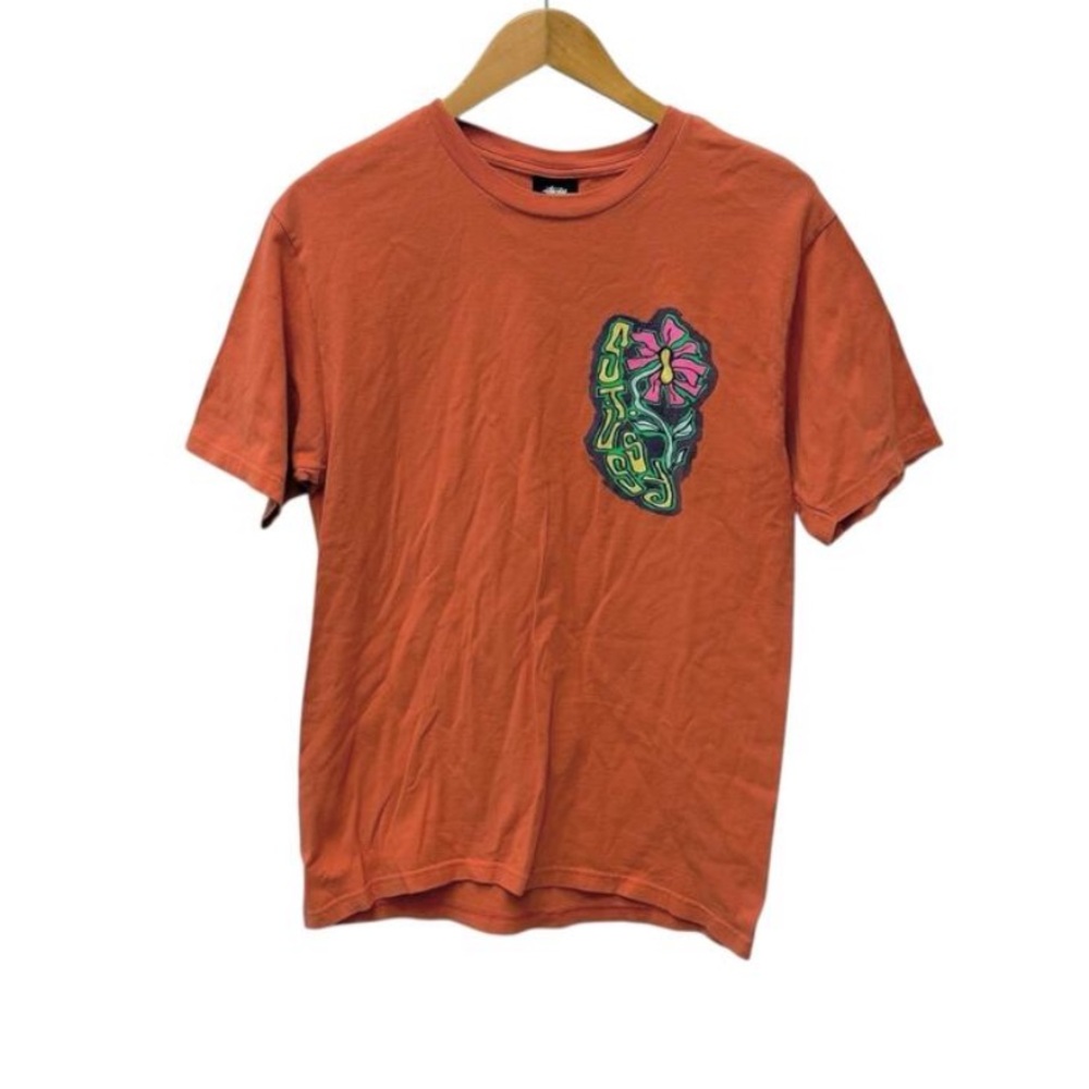 Stussy Orange Graphic T-Shirt